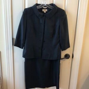 Talbots pure silk black dress suit.
